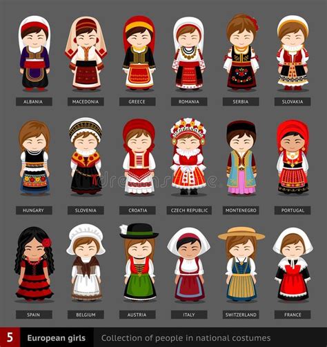 Different People In National Costumes From Around The World