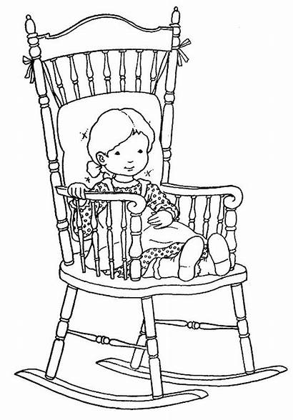 Coloring Chair Rocking Colorear Colouring Dibujos Adult