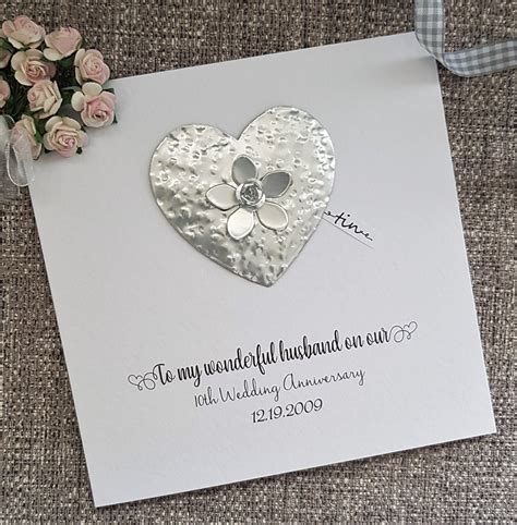 10th Wedding Anniversary Picture Ideas ~ 10th Anniversary T Tin Personalised Heart Mrs Mr