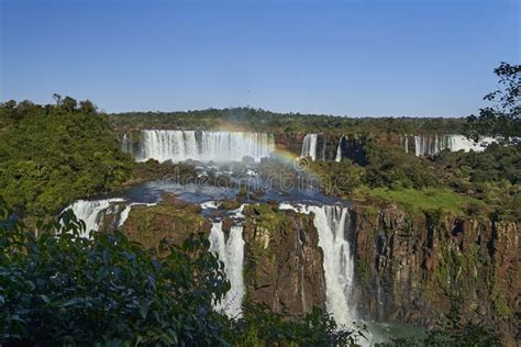 Iguazu Falls Or Iguacu Falls On The Border Of Argentina And Brazil