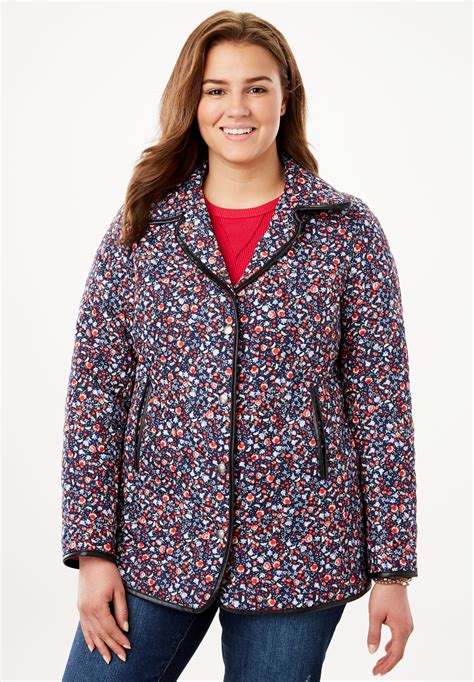 Quilted Snap Front Jacket Fullbeauty Outlet