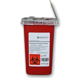 Containers should be locked and disposed of. Biohazard Labels