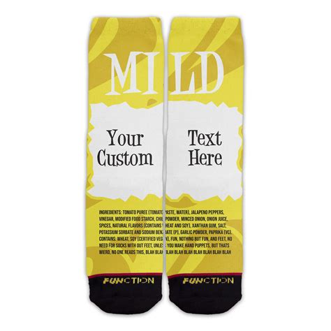 Function Custom Text Mild Sauce Socks Function Socks