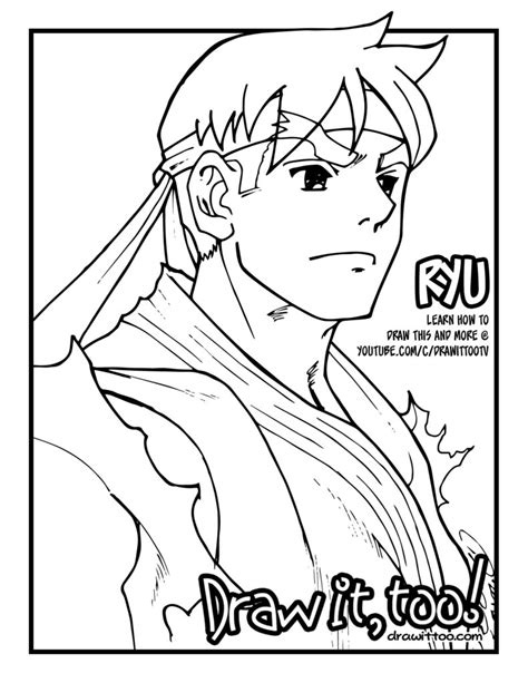 Evil Ryu Coloring Pages Sketch Coloring Page