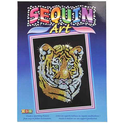 Tiger Cub Portrait Sequin Art Craft And Hobbies From Crafty Arts Uk