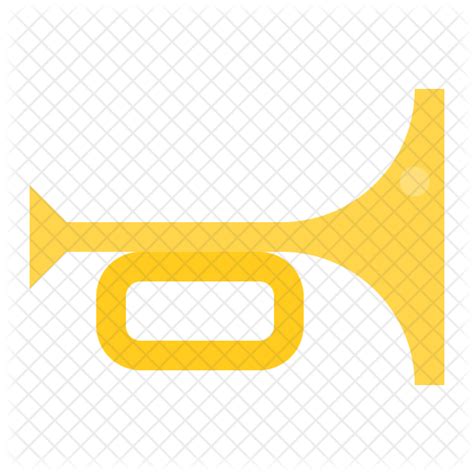 Gold Horns Icon Download In Flat Style
