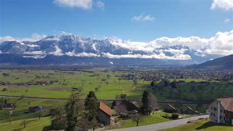 View Over Gams In Switzerland 4k Wallpaper