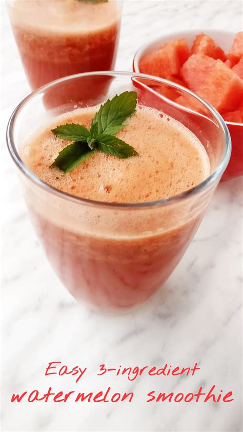 Easy 3 Ingredient Watermelon Smoothie Recipe Alizs Wonderland