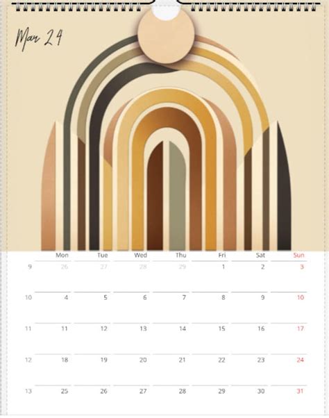 Art Calendar Aesthetic Calendar 12 Month Calendar 2024 Etsy