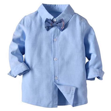 Bebê meninos camisas para meninas britânico cor sólida criança camisas crianças escola blusa
