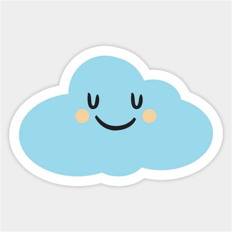 Happy Cloud Happy Cloud Sticker Teepublic