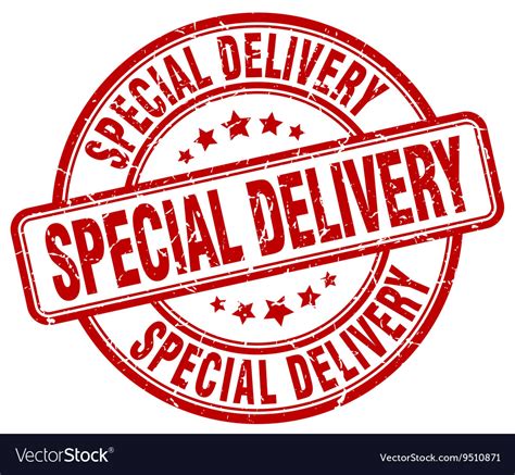 Special Delivery Stamp Royalty Free Vector Image