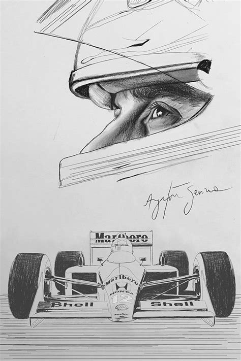 Ayrton Senna Fan Art F1 Art Art Cars Cool Car Drawings