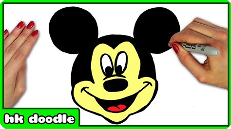How To Draw Disneys Mickey Mouse Easy Step By Step Drawing Tutorial