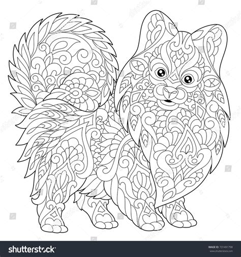 Year dragon chinese new year activities chinese crafts human body drawing mask drawing drawing faces new year coloring pages free coloring pages. Coloring Page Pomeranian Dog Symbol 2018 Stock Vector ...