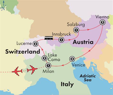 Map Of Southern Germany Austria And Northern Italy Maps Of The World