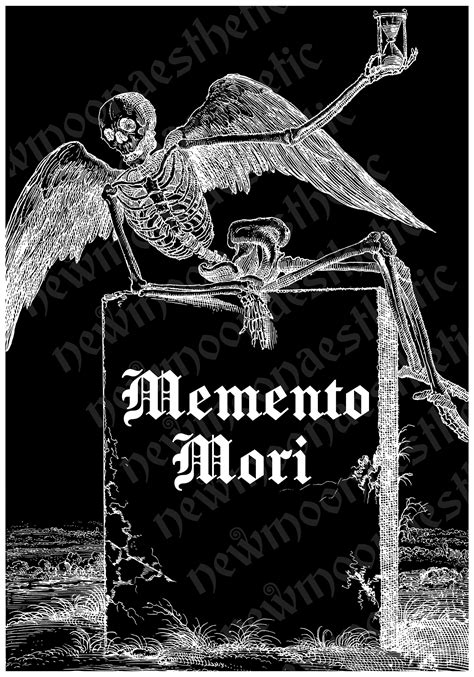 Memento Mori Poster Macabre Print Dark Goth Decor Spooky Etsy