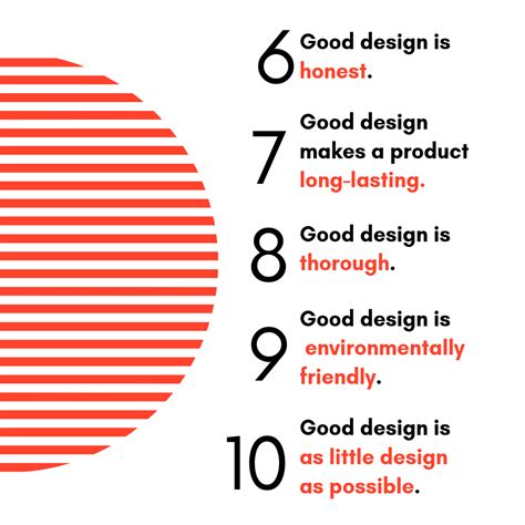 Dieter Rams 10 Principles Of Good Design Graphic On Behance