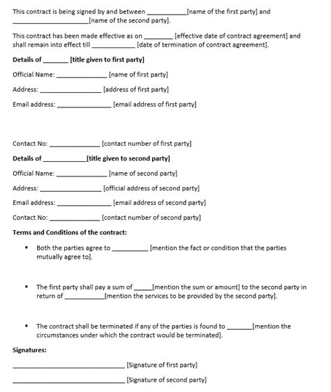 12 Free Sample Legally Binding Agreement Templates