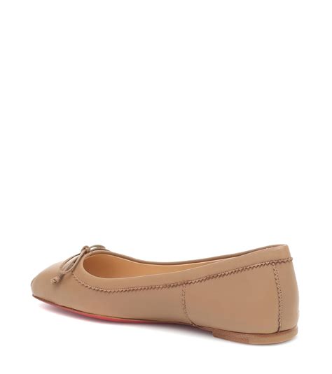 Christian Louboutin Mamadrague Leather Ballet Flats In Brown Lyst