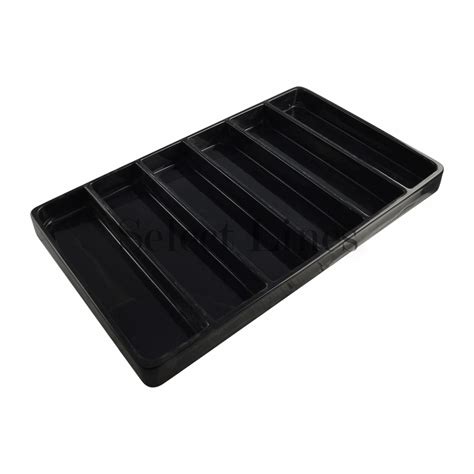 Black Plastic 6 Compartment Jewelry Display Tray 75 X 14 Ebay