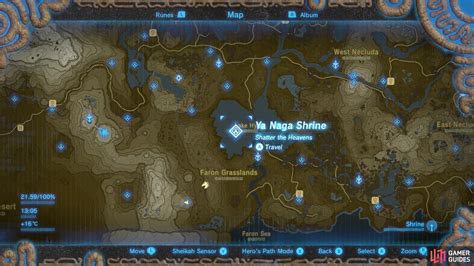 Ya Naga Shrine Lake Region Towers And Shrines The Legend Of Zelda