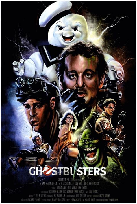 1984 ghostbusters movie poster print wall art ebay