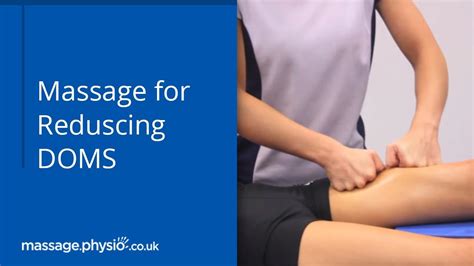Massage For Reducing Doms Youtube