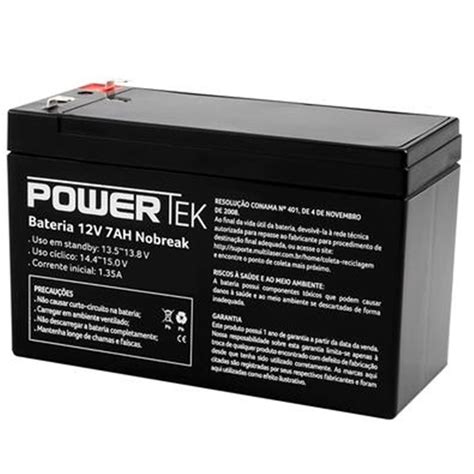 Bateria 12v 7ah Para Nobreak Powertek En013 Terabytes Informática
