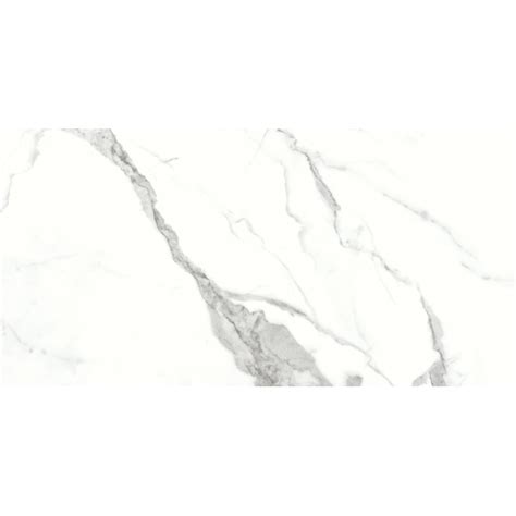 Satori Statuario 12 In X 24 In Polished Porcelain Marble Look Floor And