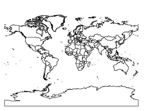 Coloring Map Of The World Coloring Pages