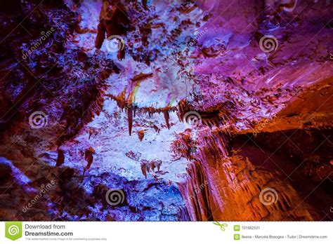 Scene From The Amazing Cave Venetsa Stock Image Image Of Colorful