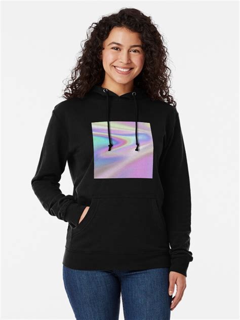 Iridescent Holographic Lightweight Hoodie By Artworkbyrihen Redbubble