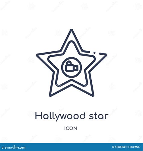 Linear Hollywood Star Icon From Cinema Outline Collection Thin Line