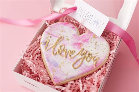 Valentines Day I Love You Jumbo Heart Iced Sugar Cookie T Box