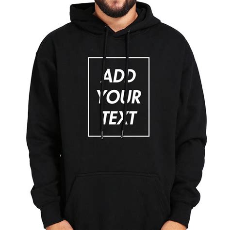 Custom Hoodies Men Add Your Text Sweatshirt Customized Long Sleeve High