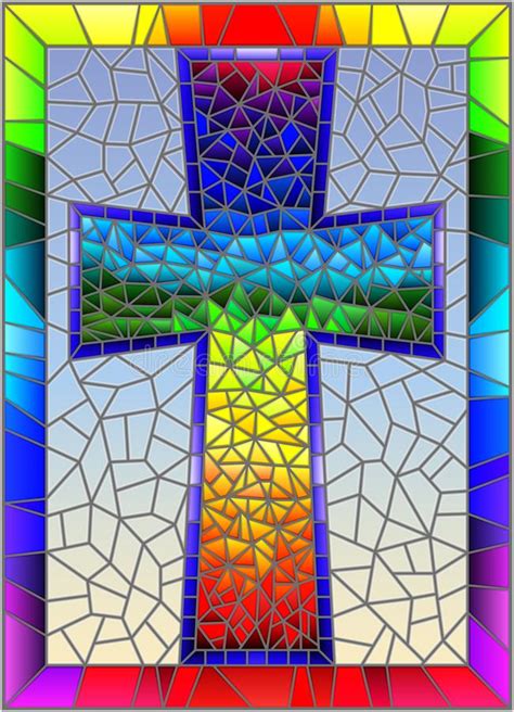 Stained Glass Illustration On Religious Themes Stained Glass Window In