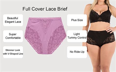 Barbra Lingerie 5 Pack Plus Size Underwear Women Light Control Briefs Panties At Amazon Womens