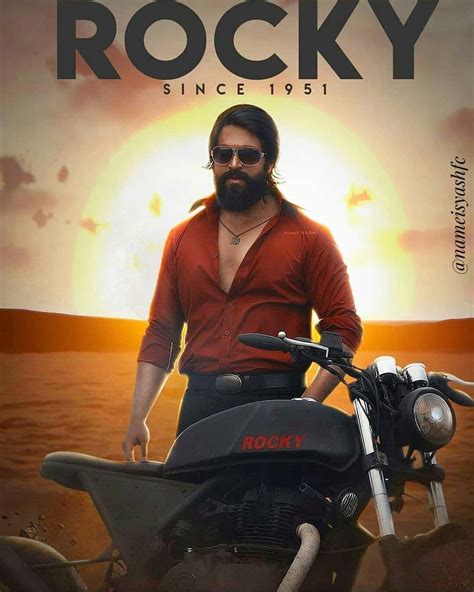 Download Rocky Bhai Character Poster Wallpaper