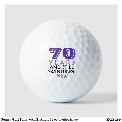 Funny Golf Balls 70th Birthday Party Monogrammed Zazzle Golf Ball 70th Birthday Parties