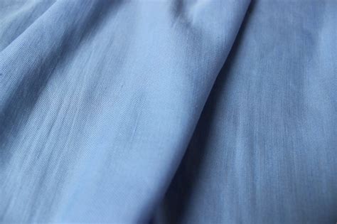 Blue Silk Linen Fabric By The Yard Etsy