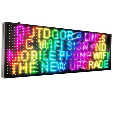 Cx P10 Led Sign With Wifi Outdoor Full Color Programmable Led Signs 39x 14 With High