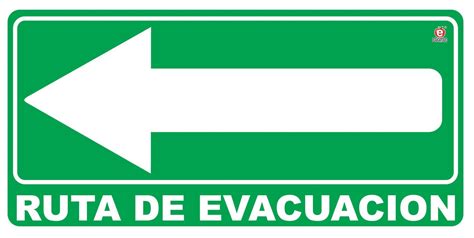 Señalamiento Ruta De Evacuación Izquierda Educatodo