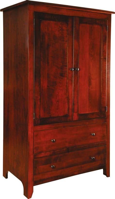 Classic Shaker Two-Drawer Armoire - Amish Originals