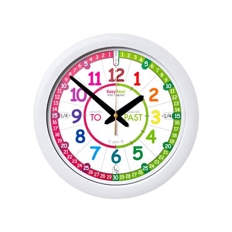 Easyread Time Teacher Clock English 29cm Dia Silent Easyread Time