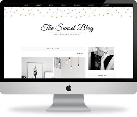 Premade Blogger Template Instant Download The By KayBrighton Blogger Templates Blog Template