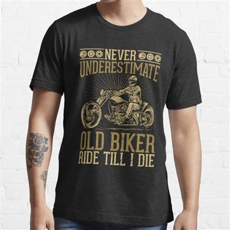 Biker Motorcycle Old Biker T Shirt For Sale By Macphisto71 Redbubble Skull T Shirts