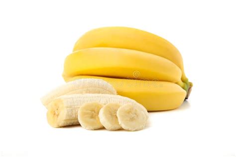 Banana Cluster Isolated On Background Fresh Fruit Stock Photo Image