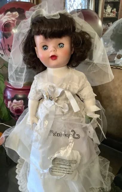 Vintage Beautiful 1950’s Plaything “rare” 21” Vinyl Rubber Bride Doll 32 00 Picclick