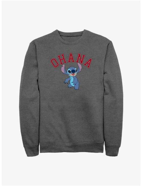 Deals 👍 Disney Lilo And Stitch Ohana Collegiate Sweatshirt 🧨 Disney